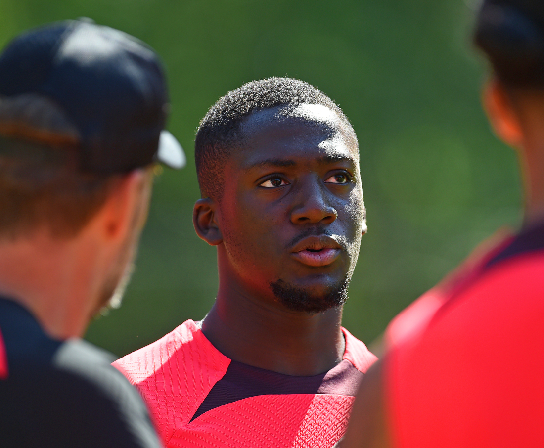 Ibrahima Konaté til træning i pre-season 2022